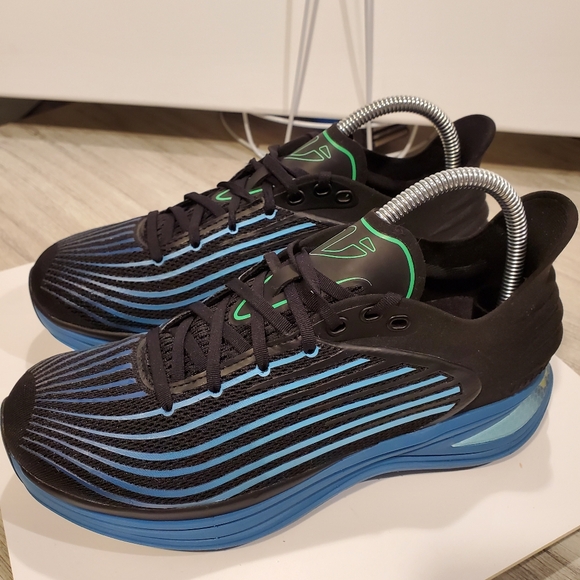 Vimazi Z50 Womens Premium Black Blue Athletic Shoes with Ribbed Design Size 9 - Picture 7 of 14